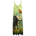 thumbnail image 4 of Colorful Elephant Flower Fine Art Sleeveless Dress Summer Dress Woman 2025, 4 of 7