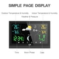 thumbnail image 2 of LFF Weather Stations, Wireless Indoor Outdoor Thermometer, Color Display Digital Weather Station with Atomic Clock, Forecast Station and Calendar, 2 of 8