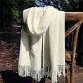 thumbnail image 3 of Summer scarf an oversized long light linen beach gauze shawl, 3 of 5