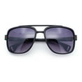 thumbnail image 1 of Mens Luxury Oversized Rectangular Designer Fashion Racer Plastic Sunglasses Matte Black - Smoke, 1 of 6