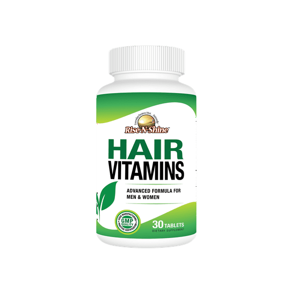 Hair Vitamins - Advanced Formula for Men & Women by Rise-N-Shine - 30 Count