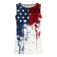 thumbnail image 4 of Cmfcve Plus Size Men's Patriotic Tank Tops Printed Pullover Loose Vest Sleeveless Round Neck Fitness Undershirt, 4 of 5