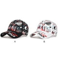thumbnail image 2 of Sonducket Hombres Mujeres Gorras Ajuste cómodo Protección solar Tamaño universal Moda Graffiti Impresión Gorra de béisbol Sombreros Blanco, 2 of 6