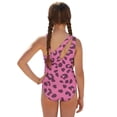 thumbnail image 2 of SEANATIVE 7-8 Year Kid Girl Swimsuit with Mesh Skirt Coverup One Piece Bathing Suit Comfortable Stretch Summer Swimwear with Adjustable Strap, Pink Leopard Print, 2 of 7