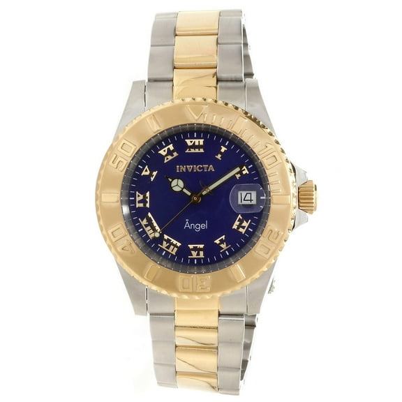 Invicta Women's 14363 Angel Quartz Dark Blue Dial Two Tone Steel Bracelet Watch
