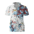 thumbnail image 4 of Camisas estampadas de verano Blusas para mujer Manga corta Cuello en V Tops fruncidos Camisas Camisas sueltas de manga larga para mujer OAVQHLG3B Store lin121212, 4 of 4