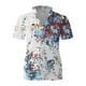thumbnail image 4 of Camisas estampadas de verano Blusas para mujer Manga corta Cuello en V Tops fruncidos Camisas Camisas sueltas de manga larga para mujer OAVQHLG3B Store lin121212, 4 of 4