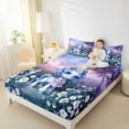 thumbnail image 4 of Manfei Cartoon Unicorn Bed Sheets Twin, Dreamy Animal Twin Sheet Sets, Rustic Floral Bedding Sets Twin Size, Microfiber Bedroom Decoration, 3pcs, 4 of 7