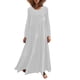 thumbnail image 2 of Vestido Largo De Manga Larga, Vestido Largo Con Cuello Redondo Y Costuras Con Volantes Diseño Asimétrico Para Vacaciones Para Fiestas ANGGREK Otros, 2 of 6