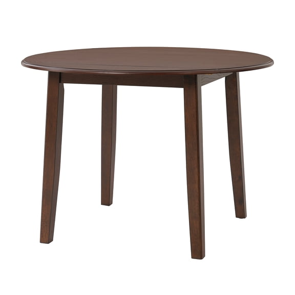 LifeSky Extendable Round Dining Table for Small Apartments: 1 Table 2 Sizes 42.36" & 26.26" - Space-Saving Folding Table for 2-4 People - Adjustable Wood Dining Table for Compact Living & Dining Nook