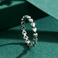 thumbnail image 3 of Sterling Silver Heart Ring For Women 925 Love Promise Gift, 3 of 5