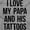 Heather, variant on I Love My Papa And His Tattoos Toddler Boy Girl T Shirt Infant Toddler Brisco Brands 12M