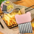 thumbnail image 4 of Blasgw Professional Potato Wave Knife - Stainless Steel Kitchen Tool for Efficient and Creative Slice Cutting - Ergonomic Handle Design Pink, 4 of 5