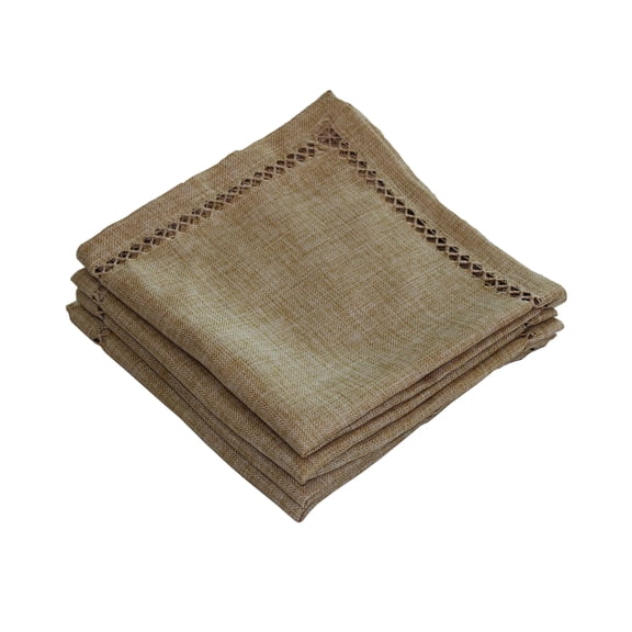 Hem Stitch Embroidered Vintage Design Set Of 4 Cloth-Napkin