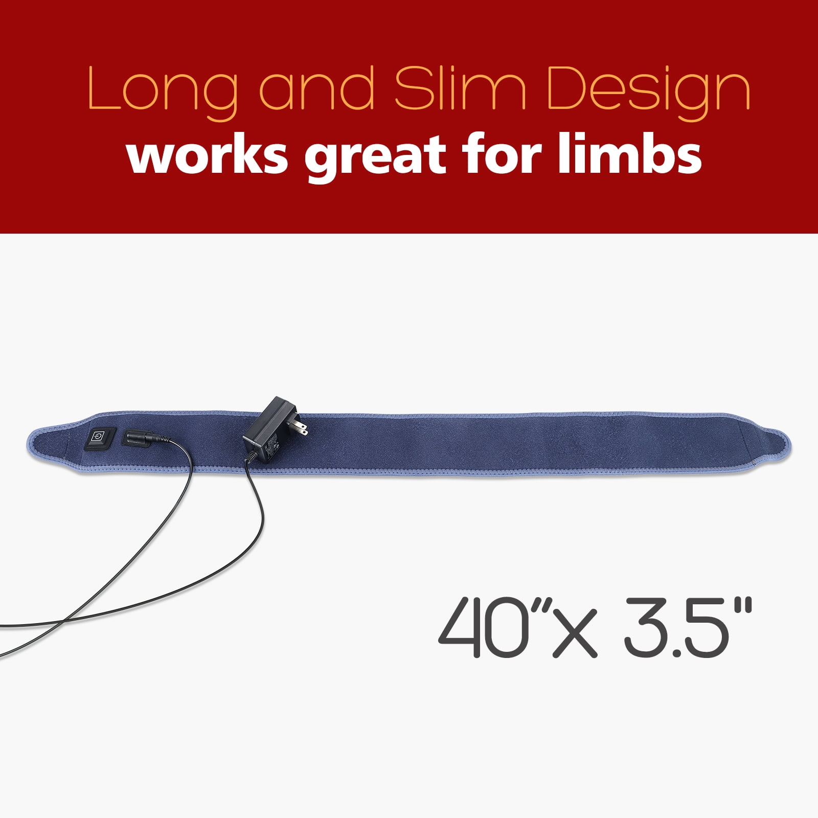 Heating Pad Wrap for Multiple Areas MULTI-USE WRAP Perfect for Elbow, Wrist and Forearm Body Strip Type Wrap Around Heating Pad 3 Heat Settings Blue