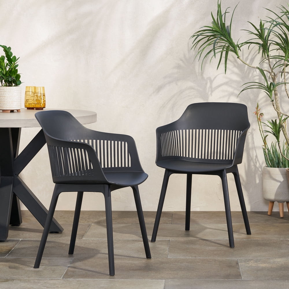 Outdoor Dining Chairs (Set of 2) – Space-Saving Patio Chairs for Garden, Deck, Poolside, Backyard