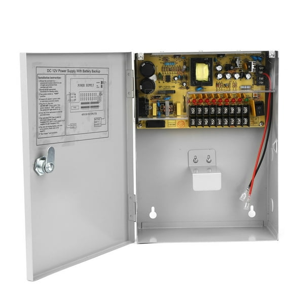 ANGGREK Power Supply,Access Controller Power Supply Box,Access Control Power Supply Box UPS PWM 12V 10A With Delayed Power-off Function