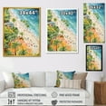 thumbnail image 4 of Designart "Coastal Beach Scene Paradise in Pastel Colors I" Coastal Canvas Wall Art - Coastal Green Coastal Beach Bedroom Canvas Wall Art, 4 of 6