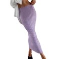 thumbnail image 2 of VISgogo, vestido ajustado informal para mujer, falda/vestido de punto de algodón de vacaciones de Color sólido, ropa de hogar para mujer VISgogo moda, 2 of 3