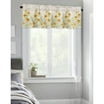 thumbnail image 2 of Rdsfhsp Spring Daisy Valance Curtain for Kitchen, Yellow Flower Rod Pocket Window Valances Pastoral Floral Polyester Privacy Short Curtains for Bedroom Laundry Room 54x18 Inch, 2 of 5