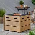 thumbnail image 2 of Suches Archie Outdoor 40,000 BTU Square Fire Pit, Brown, 2 of 9
