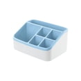 thumbnail image 2 of BAOPAI 6 Slot Plastic Toothbrush and Toothpaste Holder Organizer Large Capacity Multi Purpose for Bathroom Countertop Kitchen Bedroom Storage Cosmetic Organizer, 2 of 6