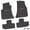 Black w/ Orange Insert, variant on Flextread Floor Mats for 11-24 Dodge Challenger RWD - Mopar Licensed Factory Fit - Black w/ Red SRT Hellcat Insert - Custom Vintage - 100% Made in USA