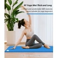 thumbnail image 2 of YR Tapete de Yoga Extra Gruesa 4/5" Tapetes de Ejercicio de Pilates de Espuma de Alta Densidad NBR para Interiores/exteriores 76" de Largo, Azul, 2 of 7
