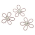 thumbnail image 1 of Shoe Brooch Buckle Drill Rope Clothing Decoration Shoe Bag Diamond Buckle Diamond Flower Cute Pin Wide Shape Colours 3Pcs Sequins, 1 of 7