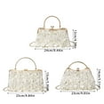 thumbnail image 3 of FENOHREFE Womens Clutch Purse Rose Decoration Evening Bag Elegant Handbag with Removable Chain Strap for Bridal Wedding Party Prom, 3 of 8