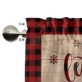 thumbnail image 6 of Goory Christmas Kitchen Valance Rod Pocket Cafe Tier Slot Top Bathroom Scarf Xmas Short Window Curtain Thermal Insulated Half Window Drapes Style-E 2pc-Tier Curtain: W:27.5''x H:36'', 6 of 6