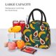 thumbnail image 5 of Easygdp Banana And Avocado Bolsa de Almuerzo Insulada Grande, Forro de Aluminio, Diseño Espacioso, a Prueba de Fugas, Ideal para Trabajo, Picnics, Viajes y Actividades al Aire Libre, 5 of 6