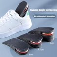thumbnail image 2 of Plantillas de aumento de altura para hombres y mujeres, zapatos con elevador, zapatillas unisex, inserto de elevación de talón, medias plantillas de 3-7,5 cm, 2 of 5