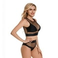 thumbnail image 4 of Goodwill Women's Sexy Mesh Bikini with High Waist Quick Dry Black Color, 4 of 6