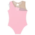 thumbnail image 4 of Miutii Kids Girls Dance Leotards Gymnastics Bodysuit One Piece Practice Unitards Athletic Jumpsuit Pink 6, 4 of 5