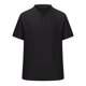 thumbnail image 5 of Playera Elvqul para Hombre de Color Sólido Manga Corta Playa Negro Cuello Mao, 5 of 5