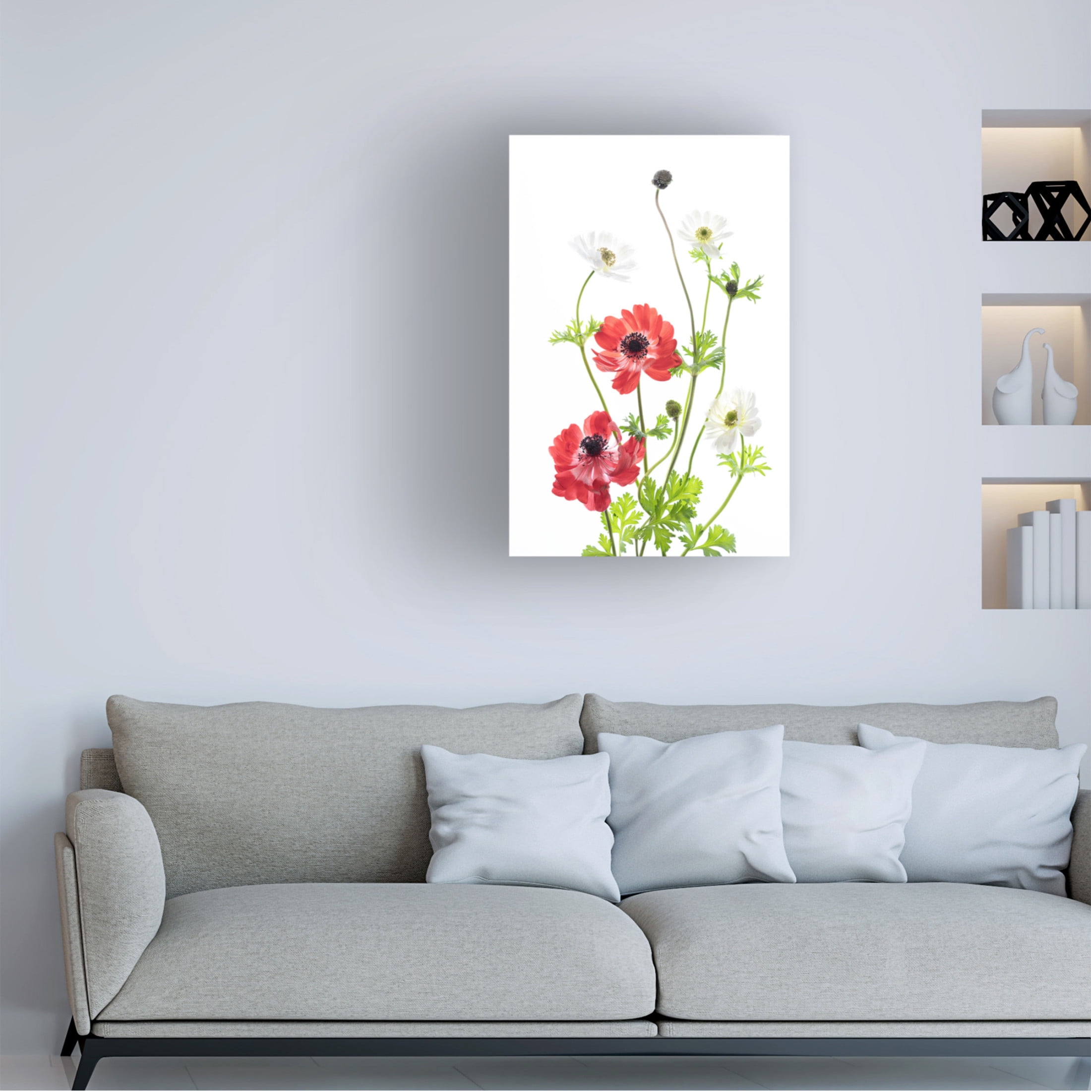 Canvas Wall Art - Ipuravida 'Spring Anemone Family' Wall Art for Living Room, Bedroom, or Office Décor by Trademark Fine Art - 22 x 32 Inches