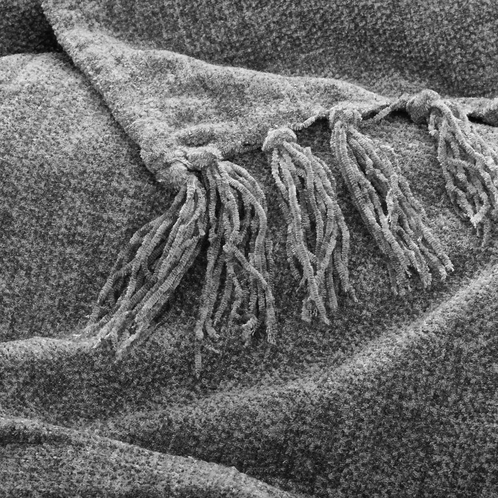 Americanflat Chenille Throw Blanket in Dark Grey - Breathable Polyester with Decorative Fringe - Wrinkle and Fade Resistant - 50" x 60"