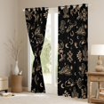 thumbnail image 3 of Manfei Western Curtains for Living Room for Teens, Black Gold Blackout Curtains for Bedroom, Tribal Rustic Curtains Pack of 2 (42x63), Window Drapes Bedroom Decoration, 3 of 6