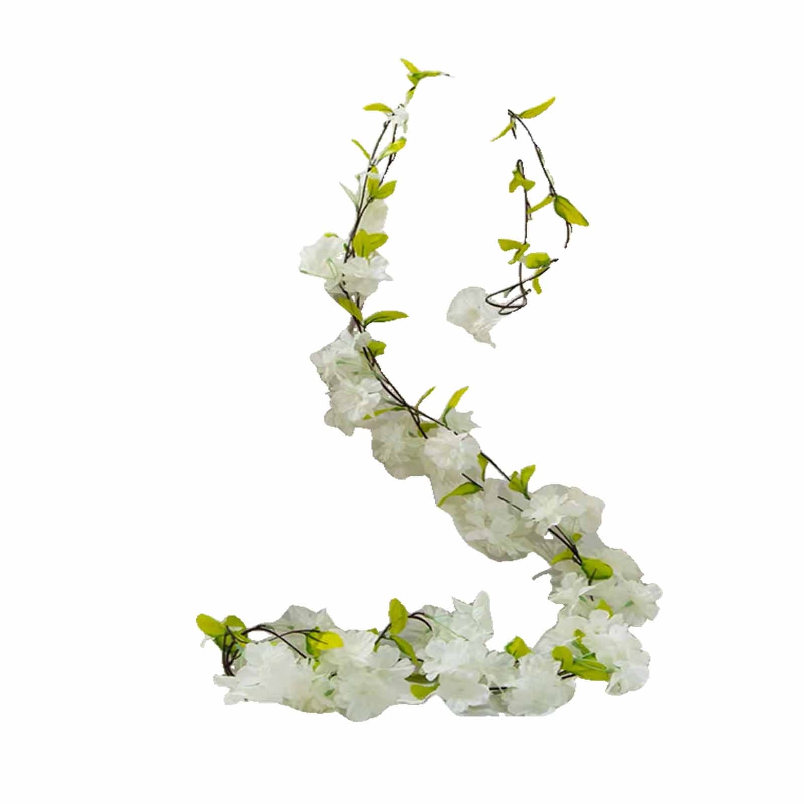 Clearance! Titcea 91" Artificial Cherries Blossoms Flower Vines, Hanging Silk Flower Garland Faux Flowers for Outdoors Spring Wedding Garden Party Home Arch Decor