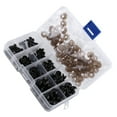 thumbnail image 1 of 100 Ojos De Juguete De PlásTico Negro Para Manualidades, Muñecas De 6 A 12 Mm, 20 Pezas De Cada Tamamo Para Proyectos De Costura Y Crochet De OsoS, 1 of 7