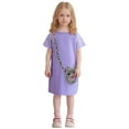 thumbnail image 1 of Robes de Printemps pour Filles, Robe Évasée à Étages en Ligne A pour Fille, Robe à Manches Courtes avec Dessin Animé pour Filles, Robe pour Occasions Spéciales, 1 of 8