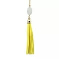 thumbnail image 4 of Boho Oval Nature Stone Velvet Suede Leather Tassel Pendant Long Women Necklace, 4 of 9