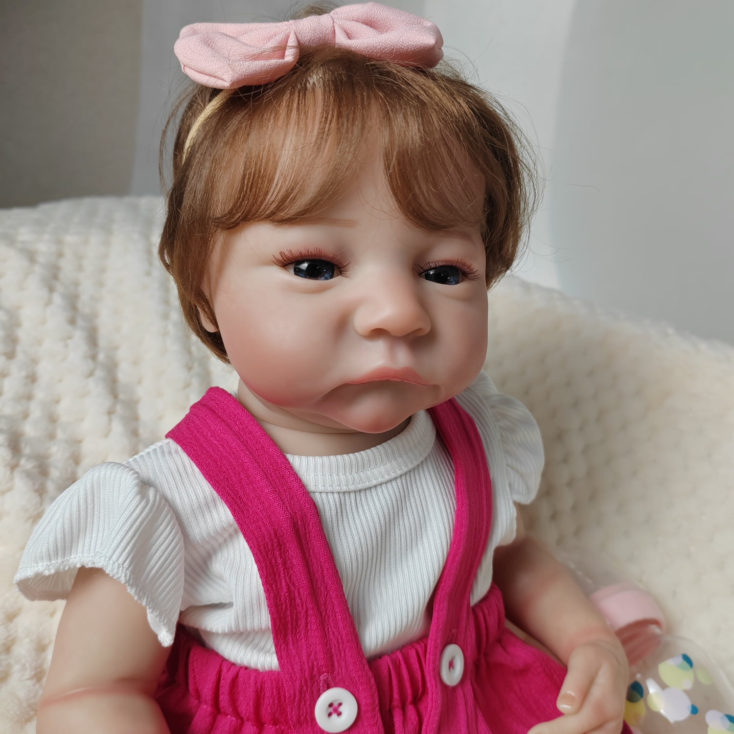 18in Reborn Baby Doll Lifelike Waterproof Newborn Baby Girl Dolls Full Body Vinyl Doll Gift Toy