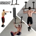 thumbnail image 2 of Multi-functional Wall Mounted Pull Up Bar Heavy Duty Chin Up Bar for Home Gym Indoor Upper Body Workout, Power Tower Set Training Equipment Fitness Dip Stand Supports to 440 Lbs, 2 of 8