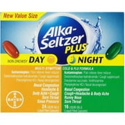 Alka Seltzer Day/Night Cold and Flu Liquid Gels, 40 CT (Pack of 4)