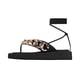 thumbnail image 2 of Sandalias de tiras cruzadas al tobillo decorativas con cadena inferior plana para la playa para mujer Wmkox8yii  nm2847, 2 of 4
