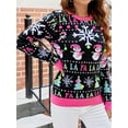 thumbnail image 2 of Sweaters for Women's Raindeer Ugly Christmas Sweater, Cute Holiday Sweater Funny Ugly Christmas Sweater Gifts for Women, 2 of 6