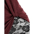 thumbnail image 6 of Rosegal Plus Size Skew Neck T Shirt and Floral Lace Tank Top, 6 of 6