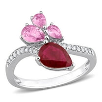 Everly Women's Ruby and Sapphire 14k White Gold Ring